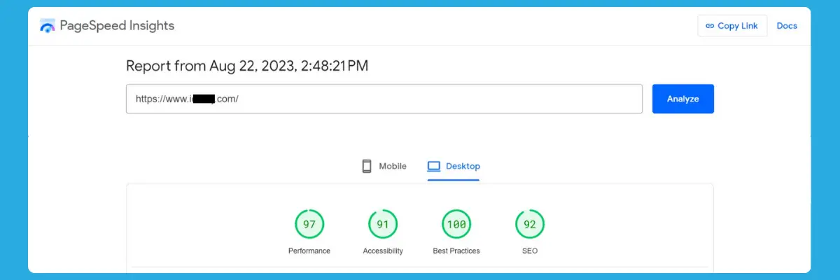 Performance Results Before/After