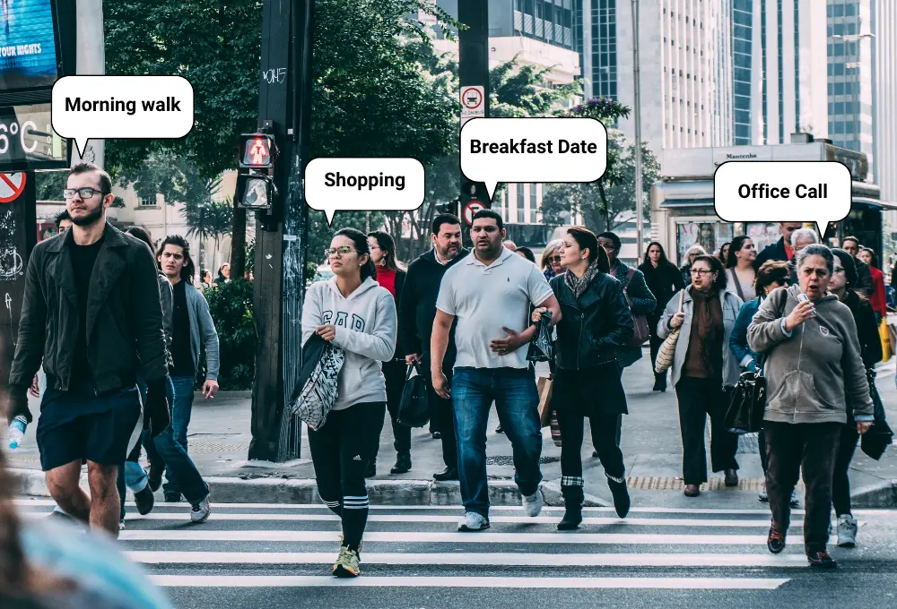 Blog header image for Sage Titans featuring a man in a crowd with the title Why Brand Content Feels Like People-Watching